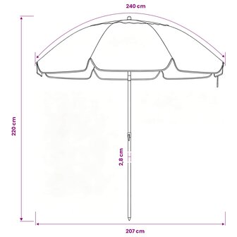 Tuinparasol 240 cm 170T polyester Oranje 7