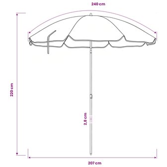 Tuinparasol 240 cm 170T polyester Oranje 7