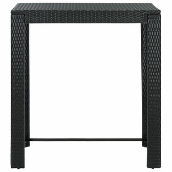 Tuinbartafel 100x60,5x110,5 cm poly rattan zwart 2