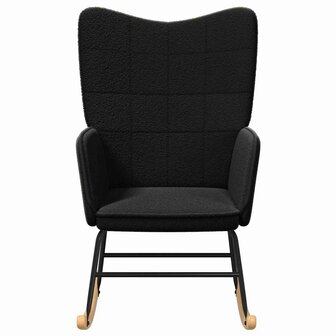 Schommelstoel Zwart Sherpa Stof 4