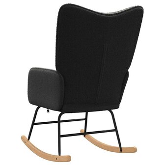 Schommelstoel Zwart Sherpa Stof 6