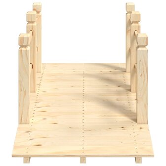Tuinbrug met leuningen 150x67x56 cm massief vurenhout 4