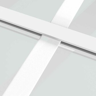 Binnendeur 76x201,5 cm ESG-glas en aluminium wit 6