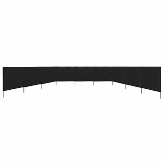 Windscherm 9-panelen 1200x120 cm stof zwart 3