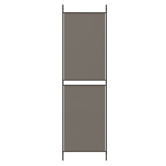 Kamerscherm met 5 panelen 300x200 cm stof antracietkleurig 6
