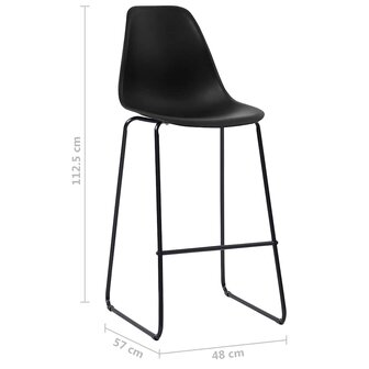 3-delige Barset kunststof zwart 12