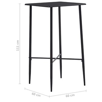 3-delige Barset kunststof zwart 12
