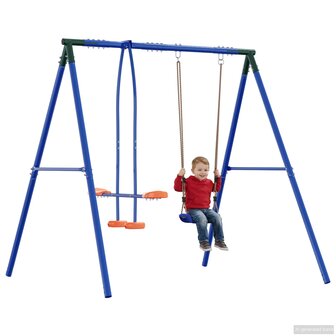 Buiten Schommelframe met Glijbaan voor tot 3 kinderen 3
