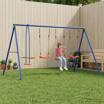 Buiten Schommelset Meerkleurig 330 x 185 x 185 cm Staal en PE 1