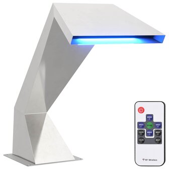 Zwembadwaterval met RGB-LEDs Roestvrij staal 63,5 x 29 x 51 cm 2