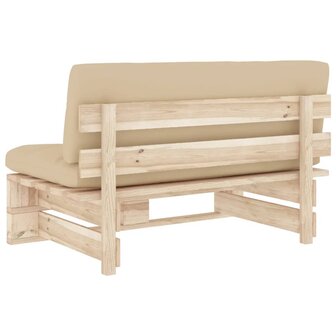 Tuinmiddenbank pallet ge&iuml;mpregneerd grenenhout 5