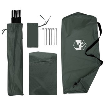 Autotent Legergroen 308 x 215 x 220 cm Polyester en staal 7