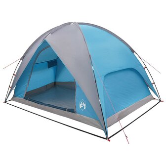 Camping Tent met Regenhoes Waterdicht Blauw 245 x 245 x 149 cm 2