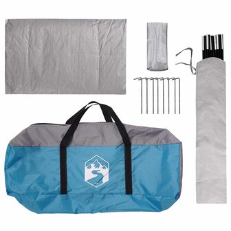 Camping Tent met Regenhoes Waterdicht Blauw 245 x 245 x 149 cm 11
