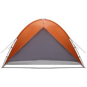 Camping Tent met Regenhoes Waterdicht Koepel Grijs en Oranje 9