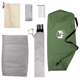 Kamperen tent met dak met luchtopening Groen 190 x 140 x 105 cm 9