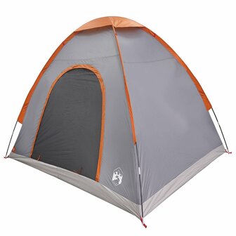 Kamperen tent met dak Grijs en Oranje 190 x 140 x 105 cm 3