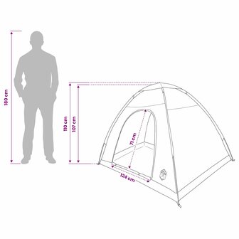 Kamperen tent met dak Grijs en Oranje 190 x 140 x 105 cm 12