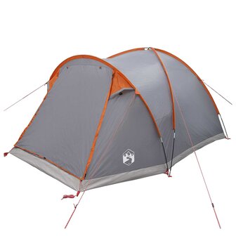 Huisje Tent Grijs en Oranje 4-persoons Polyester en staal 3