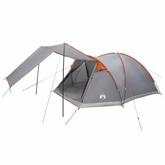 Huisje Tent Grijs en Oranje 6-persoons Polyester en staal 2