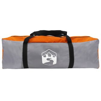 Huisje Tent Grijs en Oranje 6-persoons Polyester en staal 8