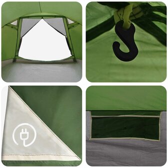 Huisje Tent met dak Groen 8-persoons Polyester en staal 10