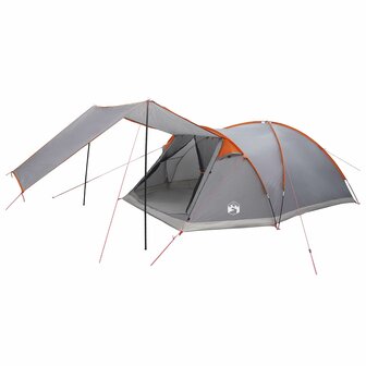 Huisje Tent Grijs en Oranje 8-persoons Polyester en staal 2