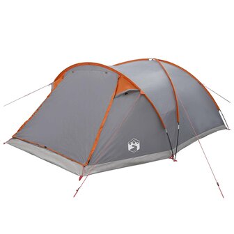 Huisje Tent Grijs en Oranje 8-persoons Polyester en staal 3