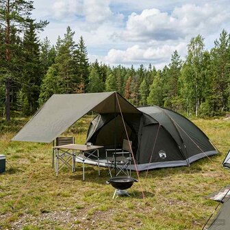 Huisje Tent met dak Leger groen 8-persoons Polyester en staal 1