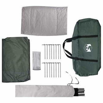 Huisje Tent met dak Leger groen 8-persoons Polyester en staal 9