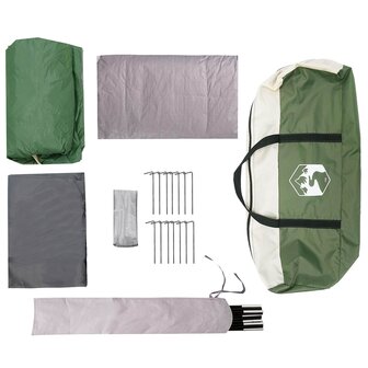 Gezinstent met dak Groen 380 x 260 x 190 cm Polyester 9