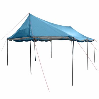 Gezinstent met dak Blauw 450 x 400 x 265 cm Polyester en staal 4