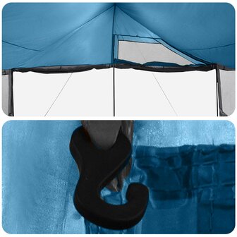 Gezinstent met dak Blauw 450 x 400 x 265 cm Polyester en staal 10