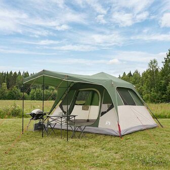 Gezinstent met dak Groen 305 x 275 x 190 cm Polyester en staal 1
