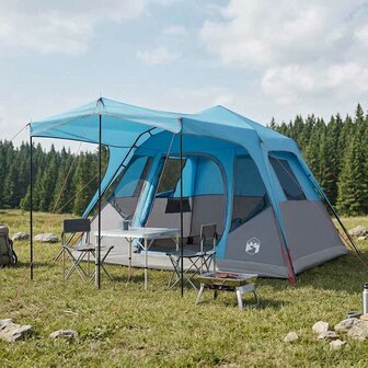 Gezinstent met dak Blauw 305 x 275 x 190 cm Polyester en staal 1