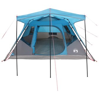 Gezinstent met dak Blauw 305 x 275 x 190 cm Polyester en staal 4