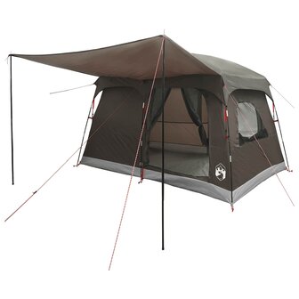 Gezinstent met dak Bruin Grijs 380 x 260 x 190 cm Polyester 2