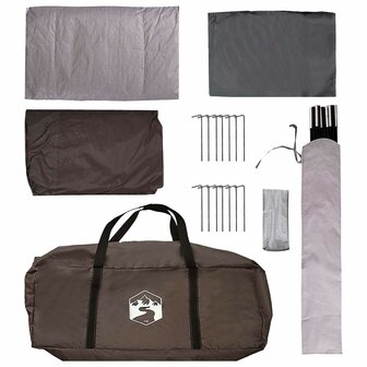 Gezinstent Bruin Grijs 420 x 305 x 200 cm Polyester en staal 9