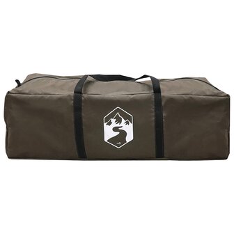 Gezinstent Bruin grijs 600 x 400 x 268 cm Polyester en staal 8
