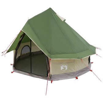 Tipi Tent met dak Groen 250 x 250 cm Polyester en staal 2
