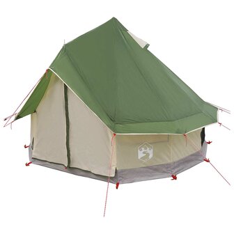 Tipi Tent met dak Groen 250 x 250 cm Polyester en staal 3