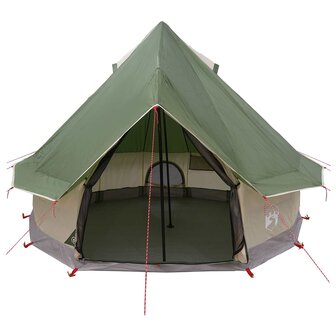 Tipi Tent met dak Groen 250 x 250 cm Polyester en staal 4