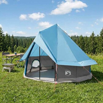 Tipi Tent met dak Blauw 250 x 250 cm Polyester en staal 1
