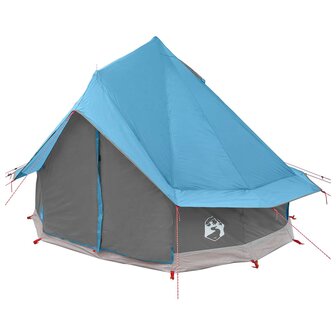 Tipi Tent met dak Blauw 250 x 250 cm Polyester en staal 3