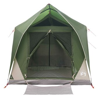 Tunneltent met dak Groen 8-persoons Polyester en staal 4
