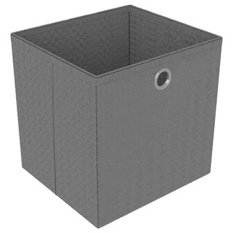 Kast met 15 vakken met boxen 103x30x175,5 cm stof grijs 7