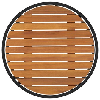 Salontafelset2 pcs Naturel en Zwart 55 x 55 x 45 cm 7