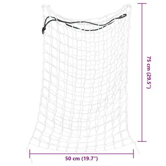 Hooinetten 2 st 75x50 cm rond polypropeen wit 9