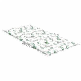 Stoelkussens 2 st lage rug stof bladpatroon 6