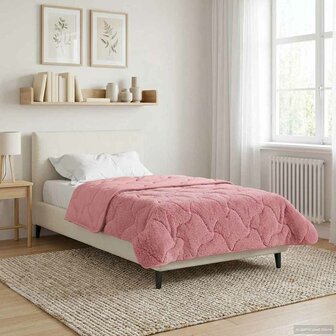 Zomer Dekbed Roze 135 x 200 cm Microfiber en Teddy fleece 1